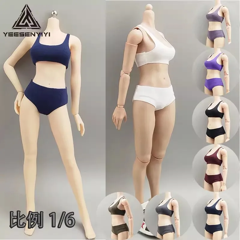 

1/6 Female Soldier Trendy Sports Vest Shorts Model Accessories For 12'' Action Figure Body In Stock