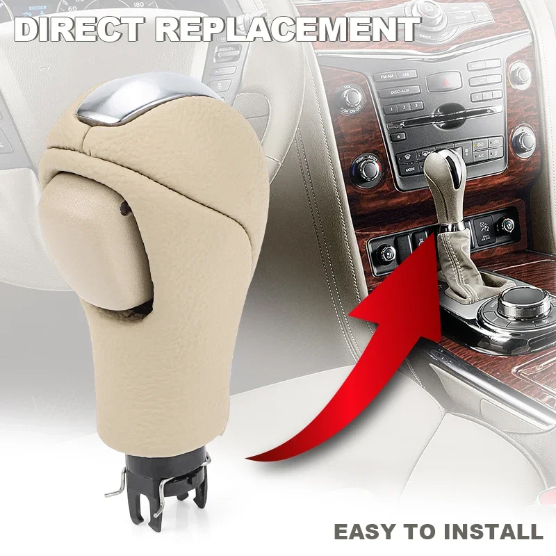 

34910-JK03A Black Beige Automatic Gear Shift Knob For Nissan Infiniti QX56 G25 G37 FX37 EX37 QX70 Q60 QX50 Car Parts 34910-1LA6C
