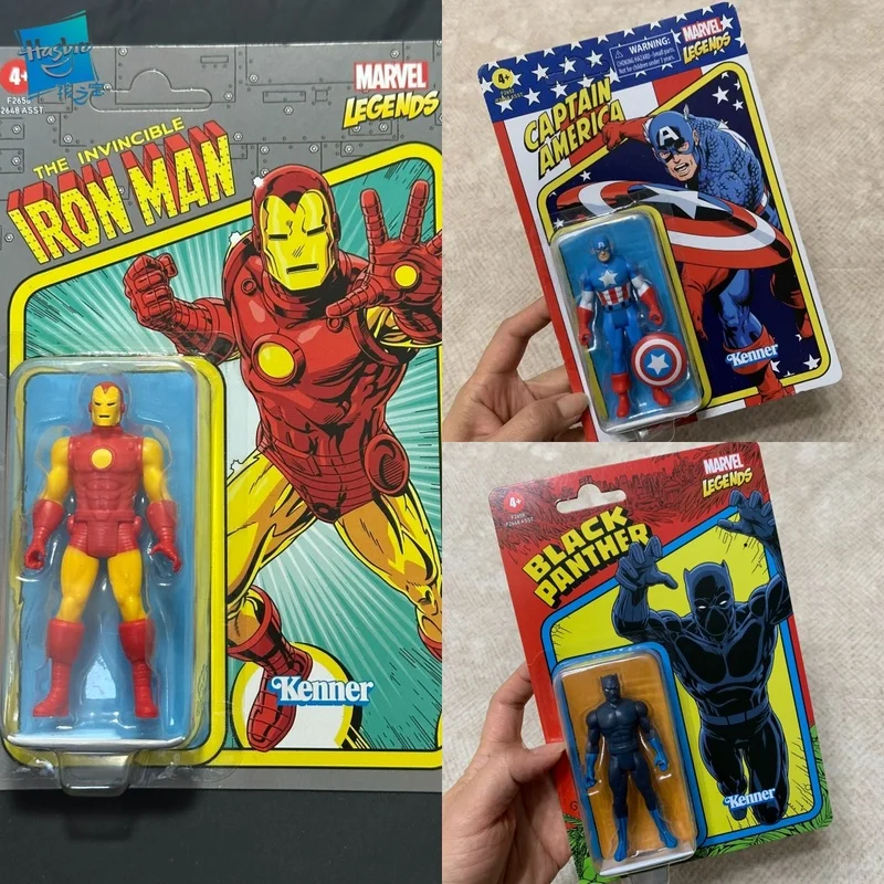 Hasbro Original Marvel Legends Series Capitão América 2021 Kenner Retro Homem de Ferro Série 3.75 Polegadas Boneco de Ação Colecionável Presente