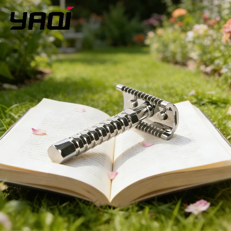 

2026 Yaqi Duomo Stainless Steel Safety Razor 0.70mm Blade Gap for Smooth Shaving Comfortable Grip Classic Design