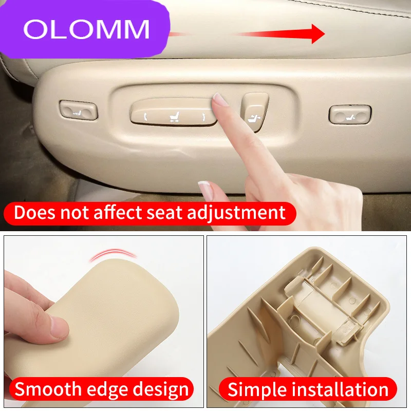 For 2008-2021 Toyota Land Cruiser LC200 J200 Seat Rail Sliding Track Cover Protector Dustproof Anti-Scratch Interior Accessories view 6