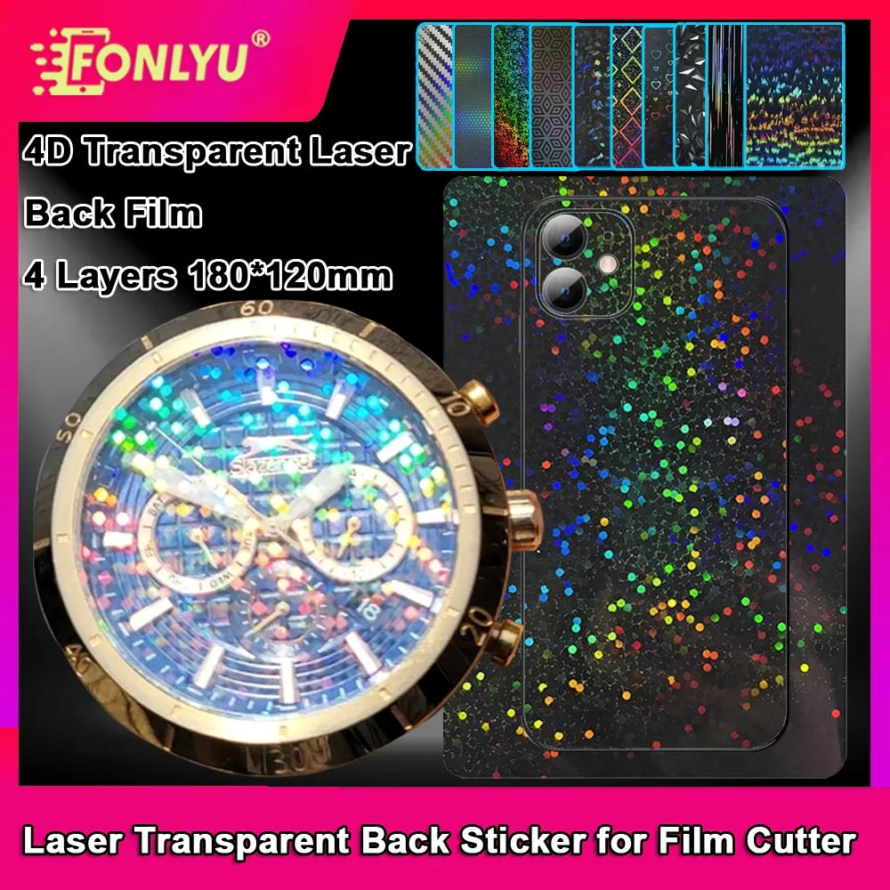 

FONLYU 4D Transparent Laser Skin Back Sticker Mobile Phone Back Cover Glass Protective Film for Hydrogel Cutting Machine Plotter