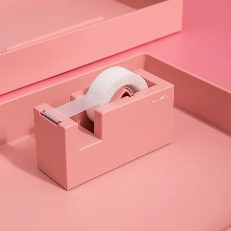 Nusign Roller Tape Dispenser Packaging 4 Colors Tape-cutter Packer Device Home Office Accessories for Desk Adhesive Tape-holder