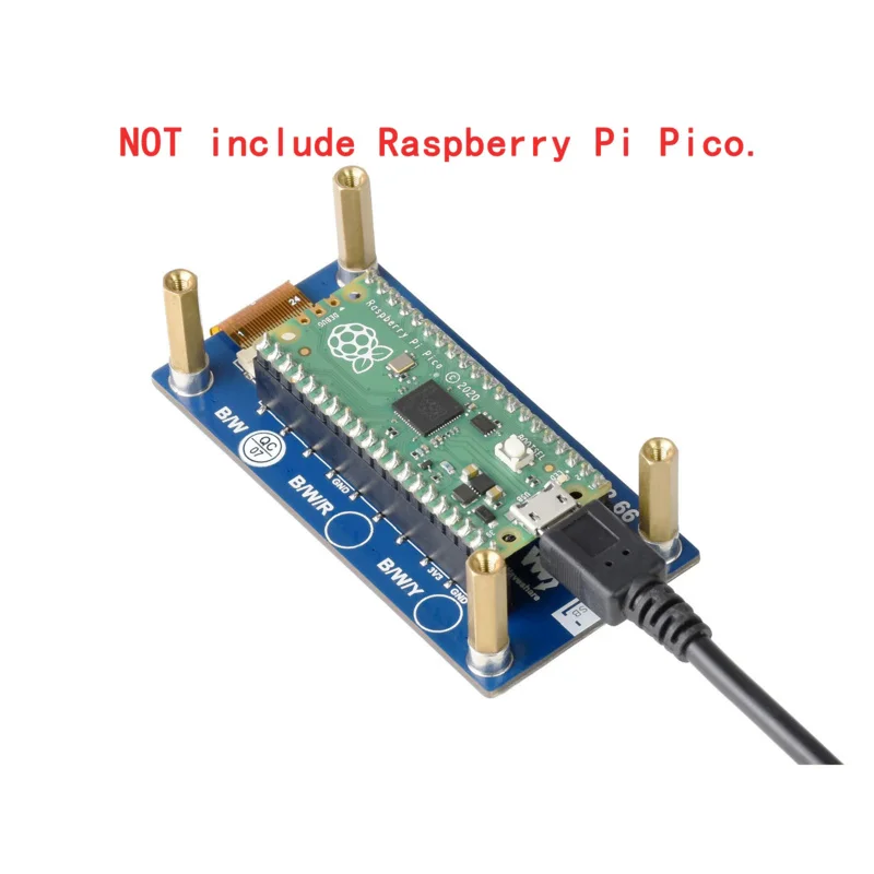 Pantalla de papel electrónico SPI Epaper, pantalla de tinta electrónica, módulo Breakout Shield HAT para placa RPI Raspberry Pi Pico WH RP2040, 2,66 pulgadas, 296X152