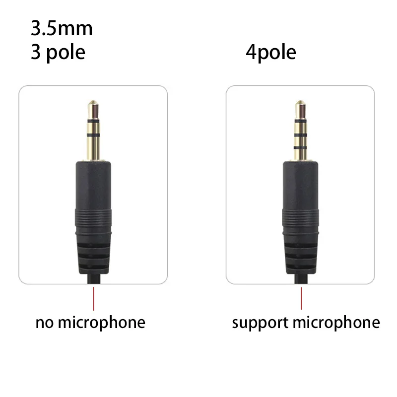 Cabo de extensão de áudio macho para fêmea, 3.5mm AUX Jack Cord, 3.5mm, Auxiliar Headphone, Fone de ouvido, Stereo, 3 Pole, 4 Pole, 1 m, 2 m, 3 m