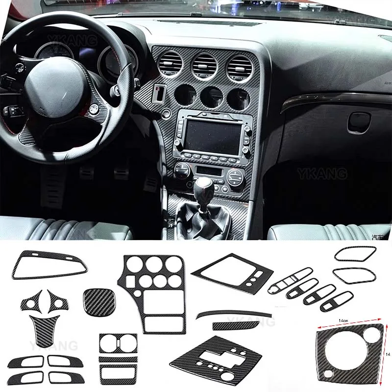 Carbon Fiber For Alfa Romeo 159 Brera Spider Air Conditioning CD panel Central Control Gear Panel headlight switch trim stickers