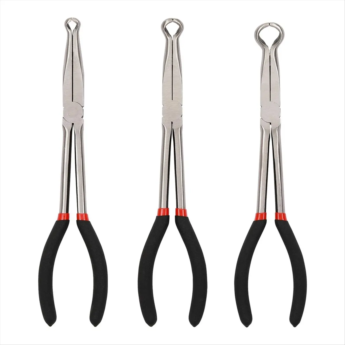 [Trending Offer] 3Pcs 11 inch Hose Gripper Plier Set,6mm,13mm,18mm Dia,Offset Boot Removal Pliers Serrated Jaws