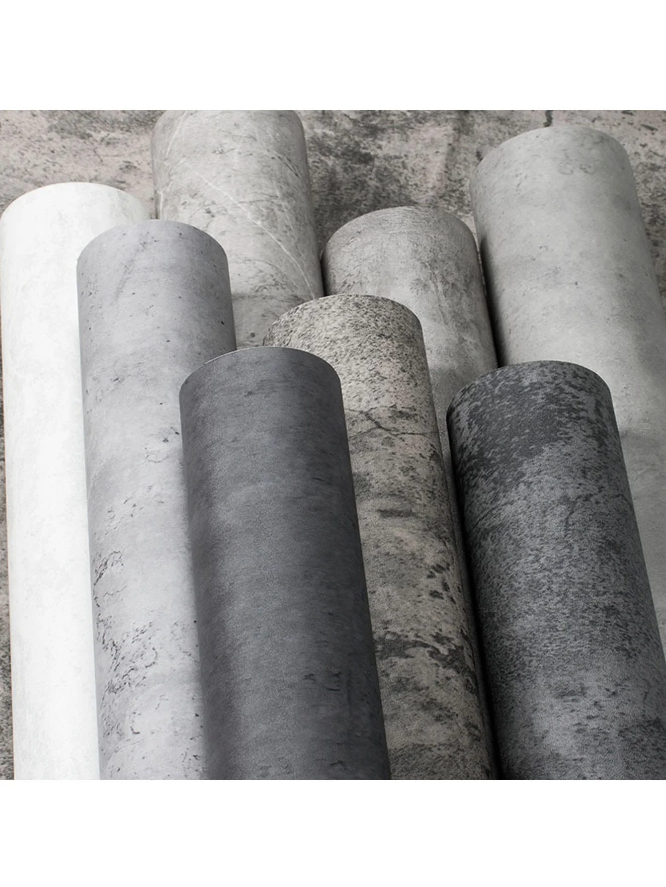 1 rollo de papel pintado decorativo, papel pintado impermeable autoadhesivo de microcemento gris industrial, adecuado para sala de estar, cocina