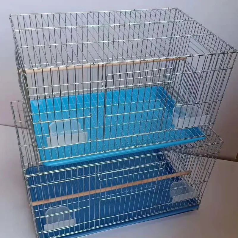 DIY 60x40x40cm stainless steel large parrot viewing breeding hatch antirust galvanized pet bird Canaries cage nest with Feeders