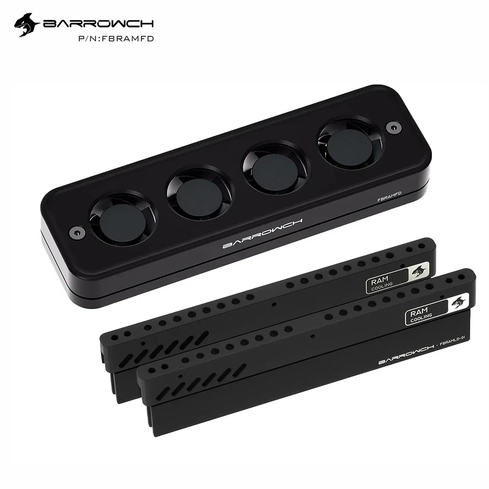 Barrowch 4PCS DDR5 RAM Radiator Fan Air Cooled Heat Radiation For PC Computer DDR5 DDR4 Memory Cooling