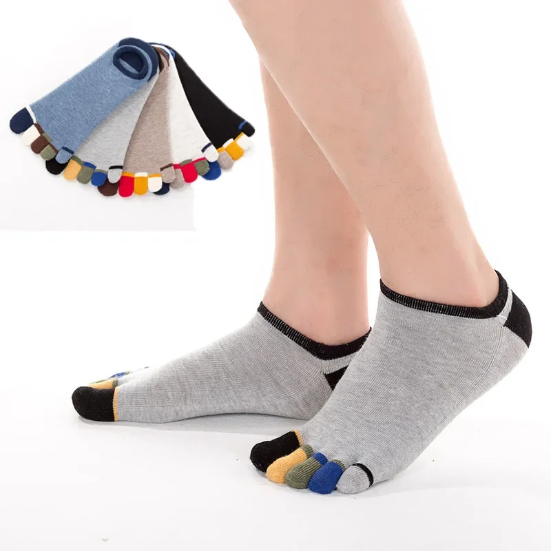 

Low-tube Invisible Spring And Summer Men Five-finger Socks Cotton Fashion Toe Socks Set