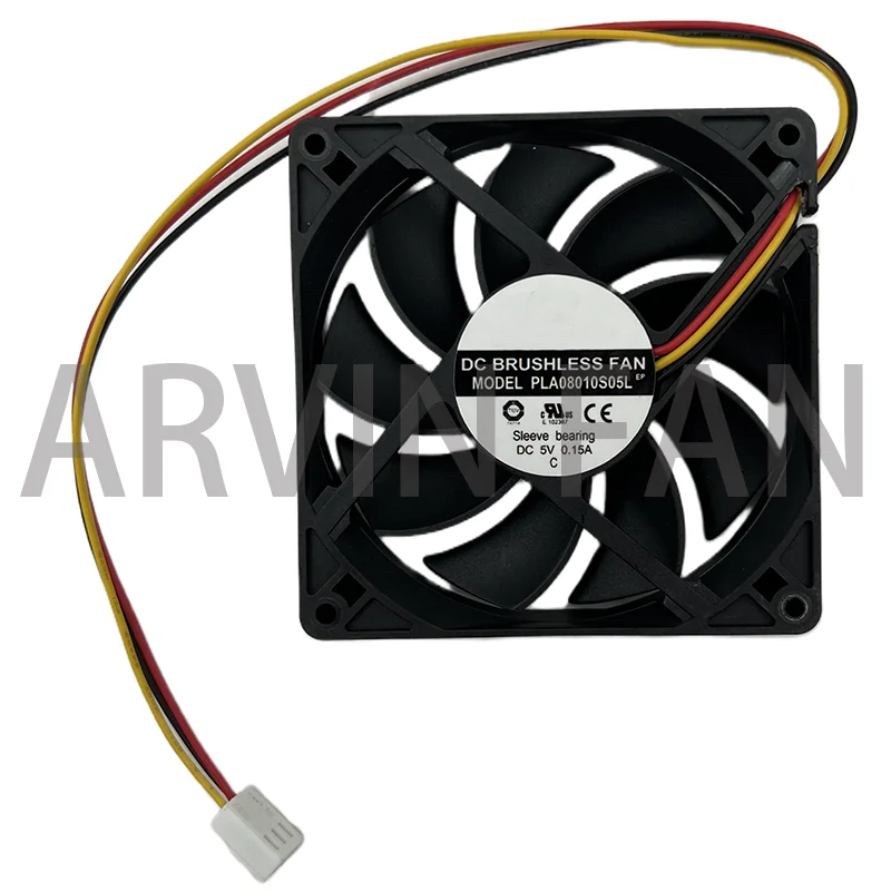 Ventilador para Power Logic Power, USB, 80mm, Pla08010s05l, 5V, 0.15A, 8cm, 8010