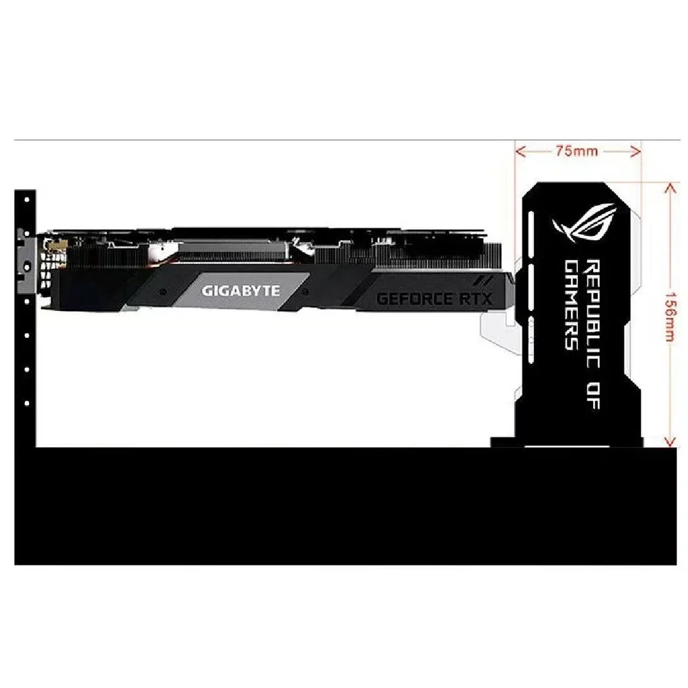 لتقوم بها بنفسك ARGB VGA حامل 4090,5 فولت 3PIN AURA مزامنة بطاقة الفيديو قوس ل MSI/ROG/AORUS/TUF/IGame ، 3090 3080 وحدة معالجة الرسومات الدعم