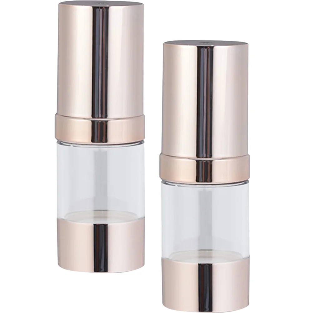 

2 Pcs Lotion Vacuum Bottle Travel Bottles Size Toiletries Containers for Plastic Women Toiletry