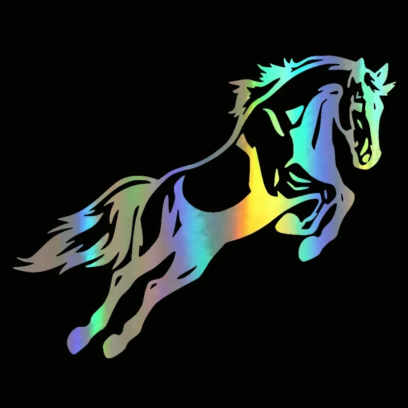 

Personalized self-adhesive stickers for cars, galloping horses, achieving success on horseback, 19,1x15,2cm
