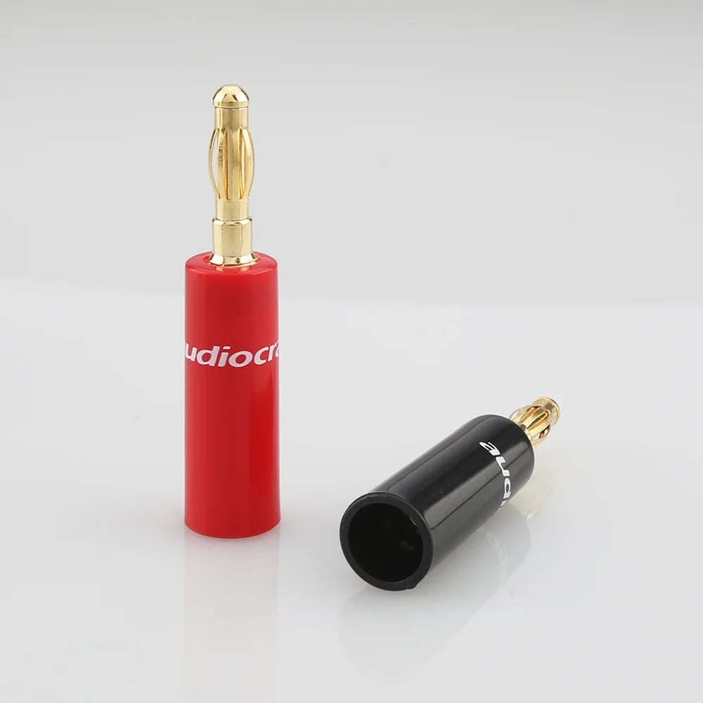 16 قطعة موصل الموز 24 كيلو مطلية بالذهب 4 مللي متر الموز التوصيل موصل كابل مكبر الصوت hifi