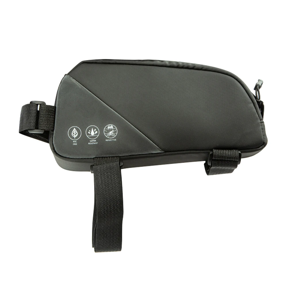 

Cycling Storage Bag Bike Frame Pouch Bag for Road Mountain Bike Black Waterproof Easy Install Outing Trip
