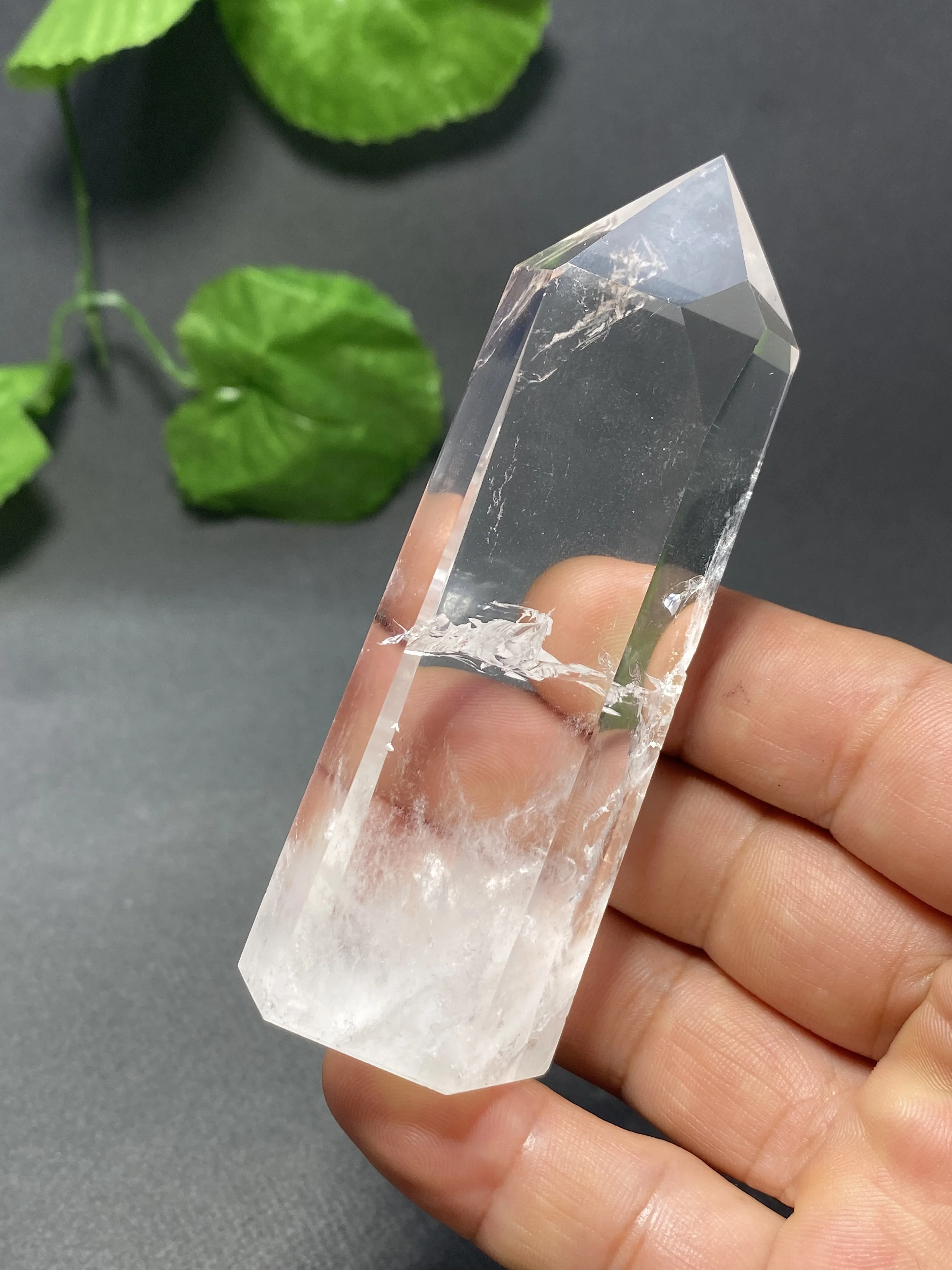 Natural Clear White Crystal Crystal Tower Meditation Chakra Healing Wand Feng Shui Ornaments Home Decoration