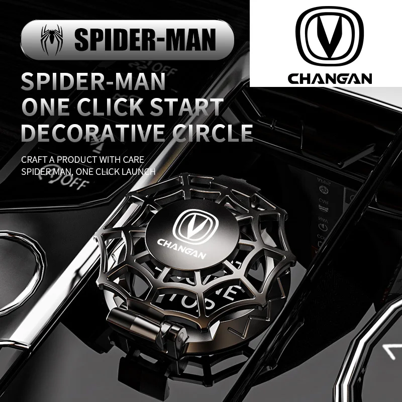 Interruttore di accensione per auto coperchio del pulsante di avvio a un pulsante decorazione Spiderman per CHANGAN alsvin CS35 CS55 cs70 CS75 CS95