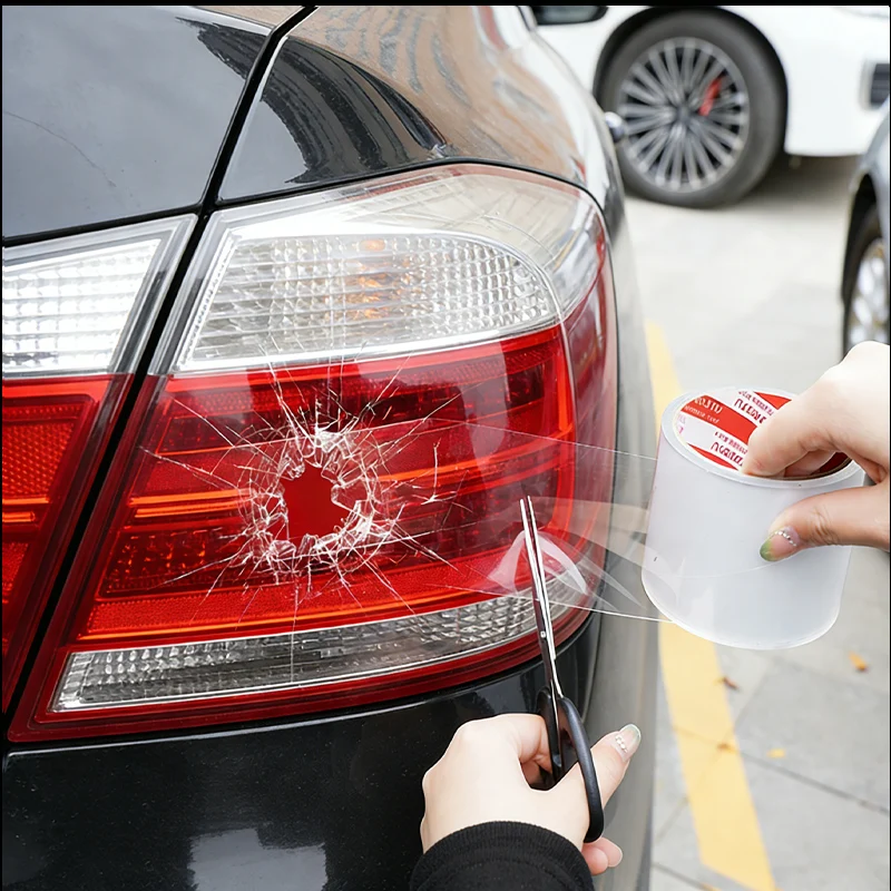 Car Taillight Repair Tape Residue-Free Tool Transparent Scratch-Resistant Wear-Resistant Crack-Specific Waterproof Outer Shell