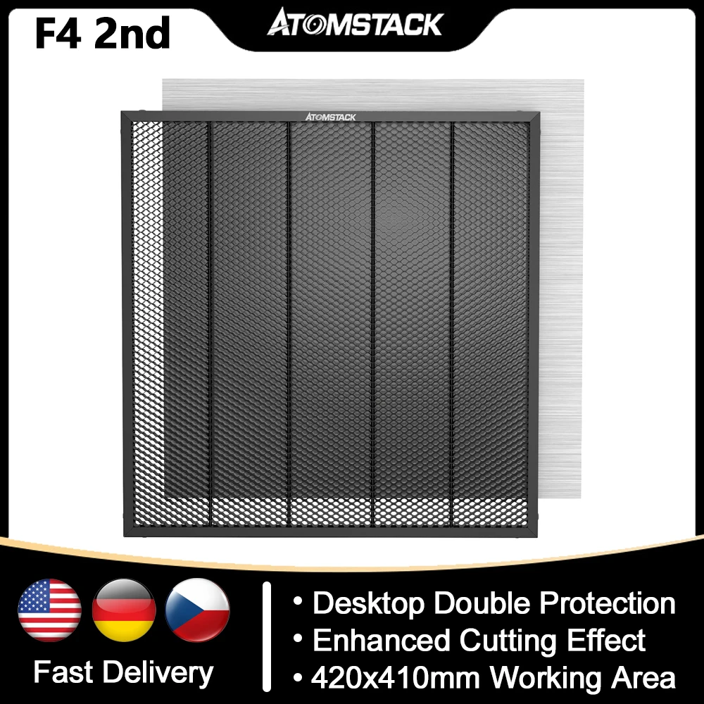 ATOMSTACK F4 Laser Engraver Honeycomb Board Cutting Working Table All-metal Structure Steel Panel Platform 410x420mm Work Area