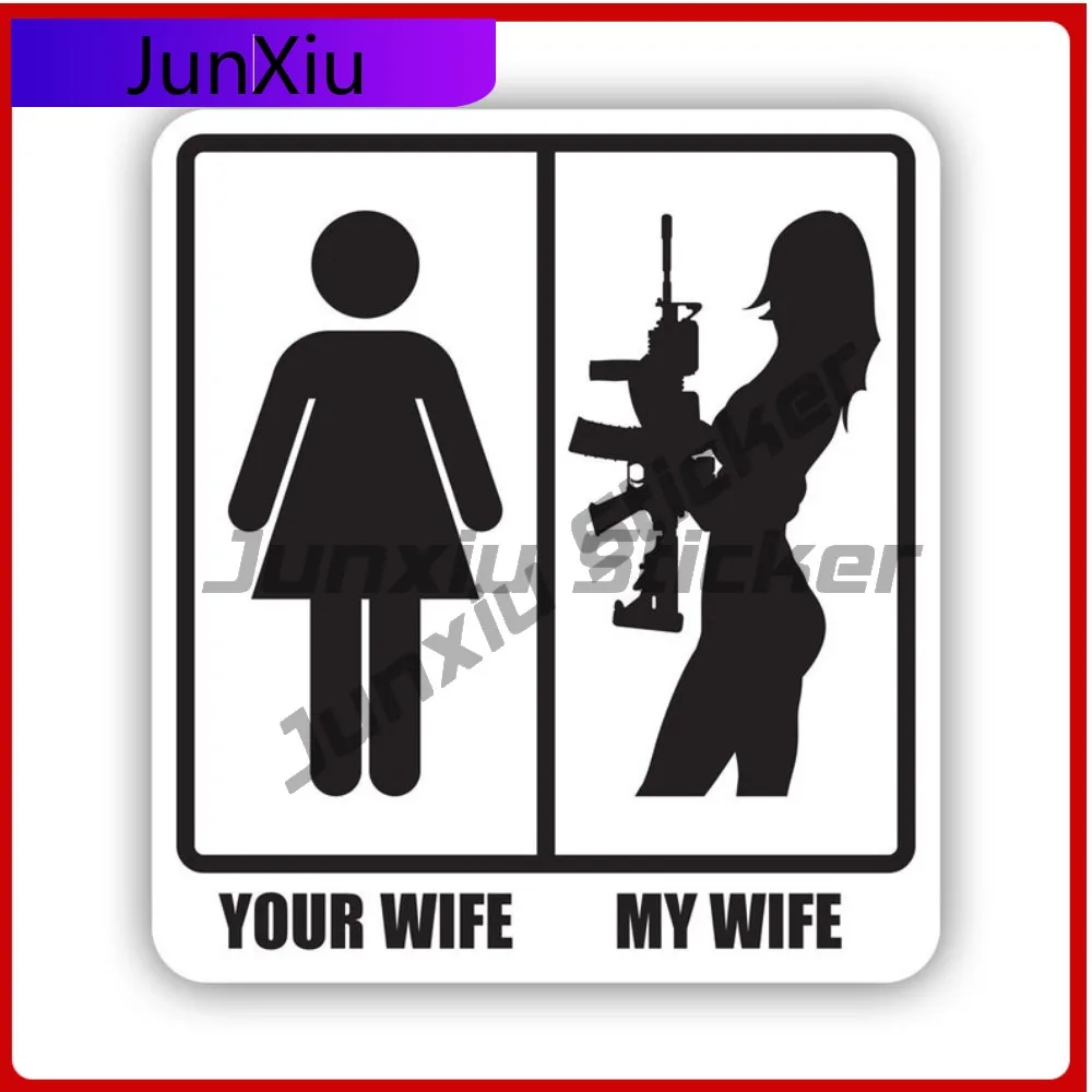 

Your Wife My Hot Gun Wife Sticker Uv Protected Decals 2a Gun Rights Second Amendment Auto Decor Car Sticker Vinyl Decal Die Cut