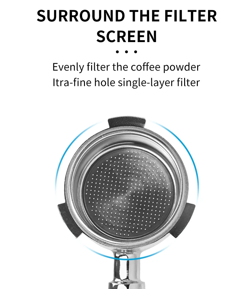 51mm Kaffee-Bodenloser Siebträger mit Doppelauslauf für Delonghi Dedica EC680 EC685 Espressomaschine Zubehör Barista-Werkzeuge – Detail 5