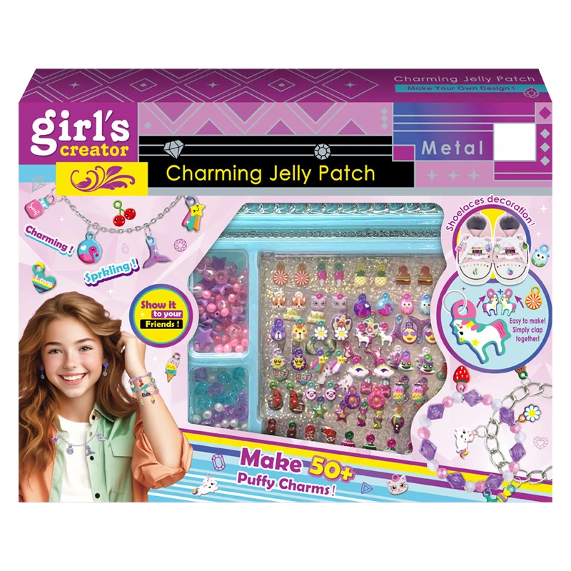 Girls DIY Beaded Bracelet Jewelry Making Craft Supplies Kids Creative Toys Bead Bracelets Necklace Weaving Handicraft Toys Gifts