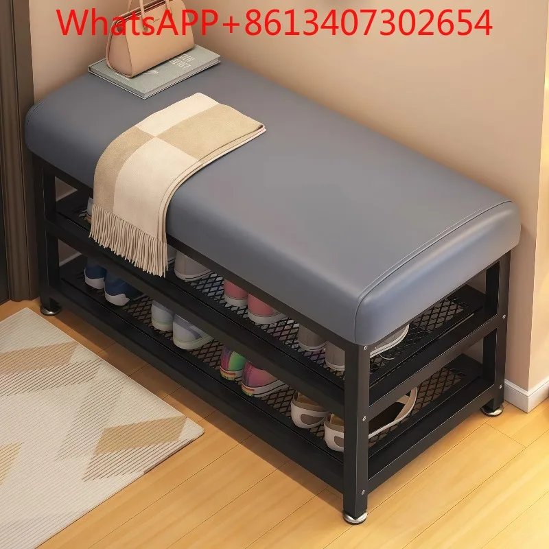 Shoe changing stool household entrance door shoe cabinet integrated light luxury premium indoor shoe rack (1PCS)