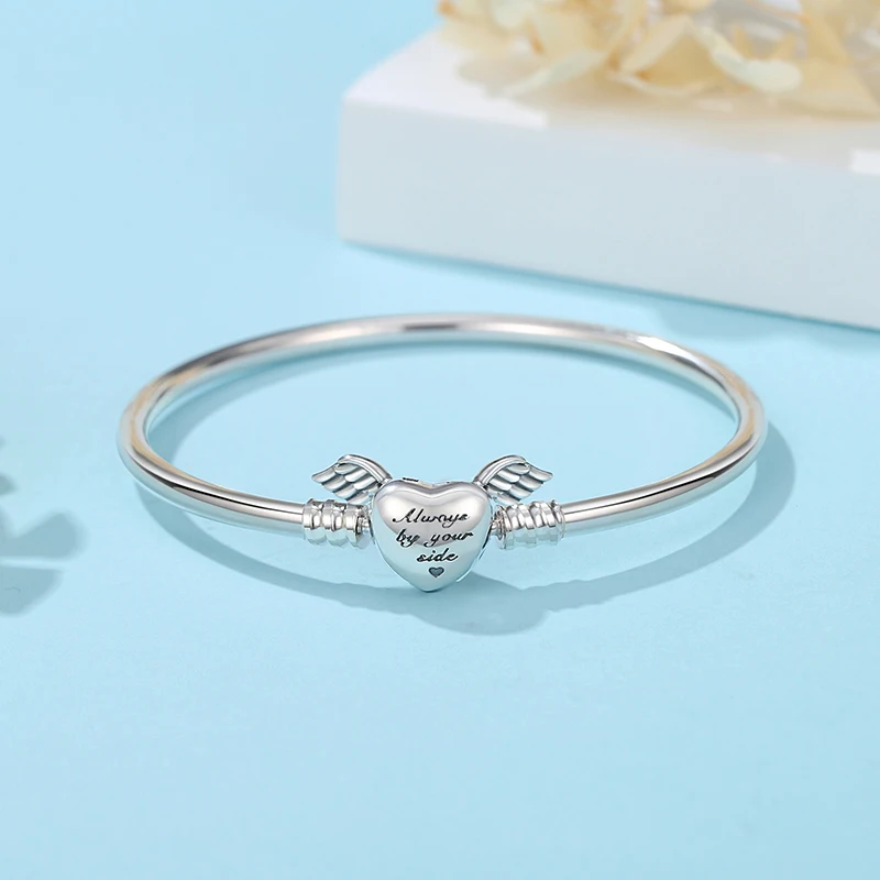 925 Sterling Silver Bracelets Bangles Original Love Heart Clasp Charms Beads Snake Chain Luxury DIY Jewelry For Women Gift