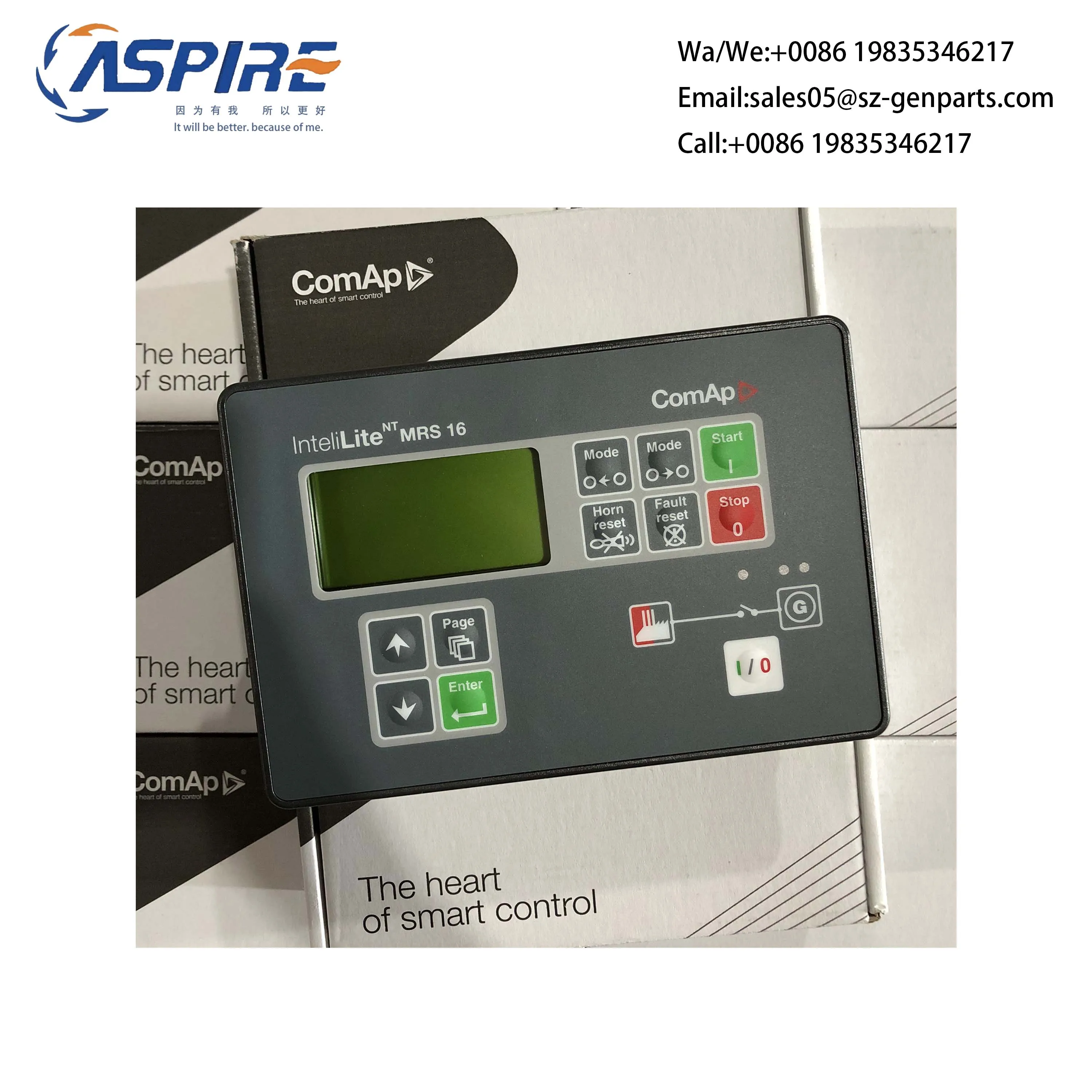 Painel Controlador Genconjunto Módulo Unidade de Controle Elétrico Gerador Motor Grupo Original Mrs16