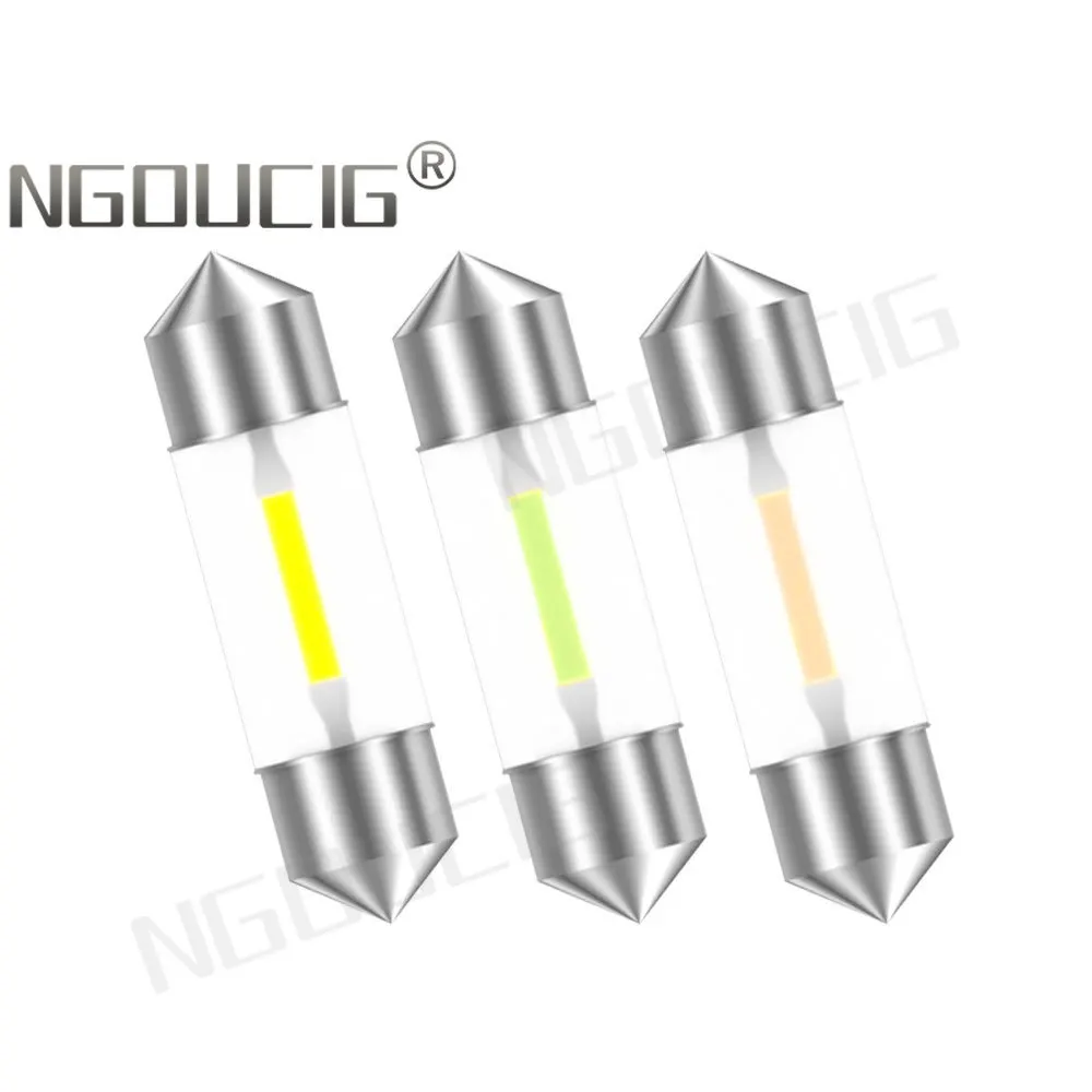 

NGOUCIG 2PCS C10W 31mm Festoon Led 36mm 39mm 41mm SV8.5 Bulb Dome C5W Door Trunk Reading Makeup Signal Lamp Car Interior Light