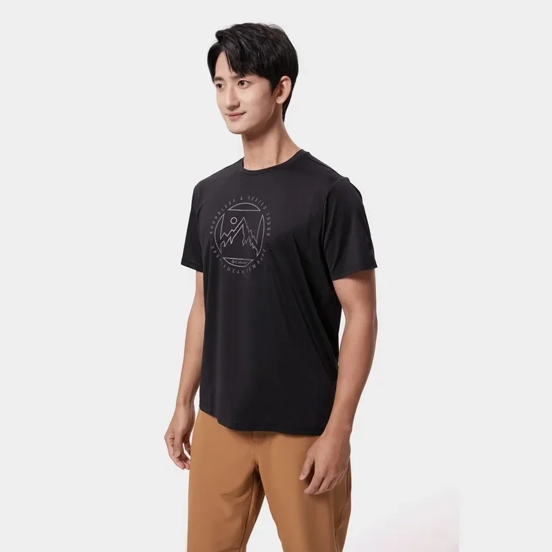 2025 Colu Mbia Columbia, camiseta de manga corta seca transpirable de secado rápido para hombres al aire libre, camiseta de gran tamaño, camisetas para hombres