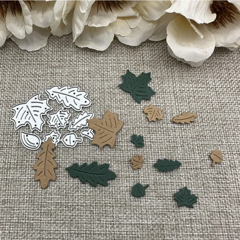 

Металлические вырубные трафареты для декора в виде осенних листьев, для скрапбукинга, альбомов, бумажных открыток, тиснения