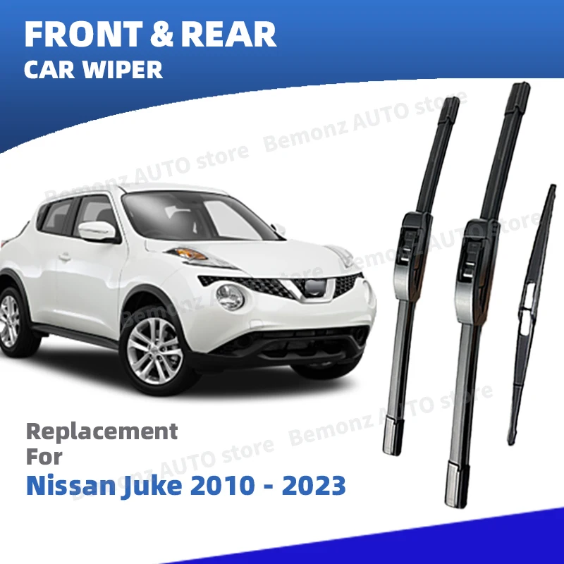 

LHD Front Rear Windshield Wiper Blade For Nissan Juke F15 F16 2010 - 2023 3pc Windscreen Window Accessories 2013 2014 2019 2020