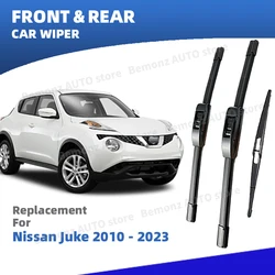 LHD Front Rear Windshield Wiper Blade For Nissan Juke F15 F16 2010 - 2023 3pc Windscreen Window Accessories 2013 2014 2019 2020