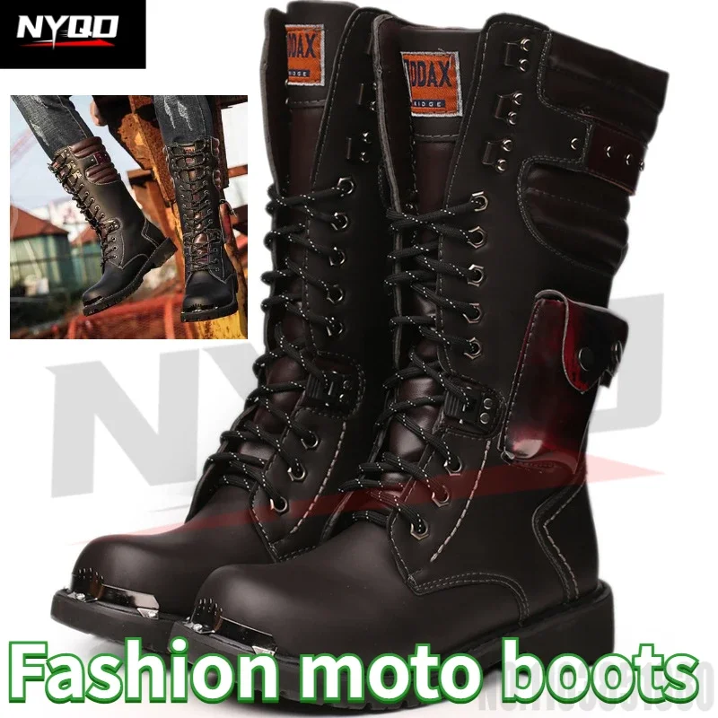 

Men's high boots outdoor military boot plus size big toe workwear boots motorcycle boots motorcycle shoes men motorbike