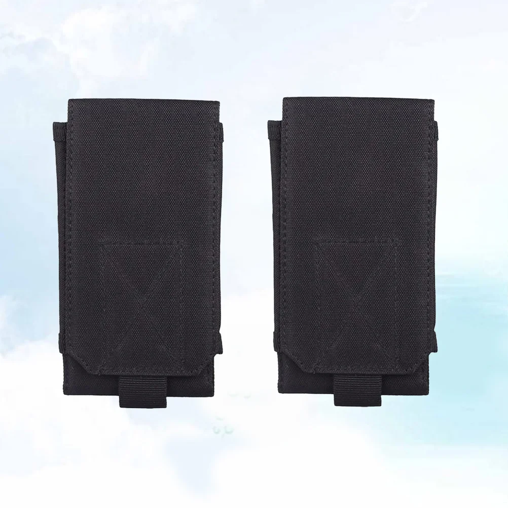 2 قطعة حزام الخصر في الهواء الطلق الحقيبة السوداء المدمجة خفيفة الوزن الجري المشي لمسافات طويلة ركوب الدراجات إغلاق على ظهره #4