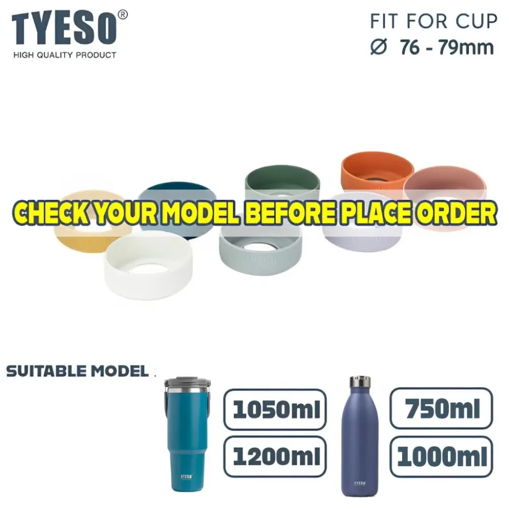 1Pcs Anti Slip Bottle Cover 84-87mm Protective Silicone Coaster Mug Cup 750ml 1000ml TS-8815 TS-8816 Bottom Sleeve for Tyeso Mug