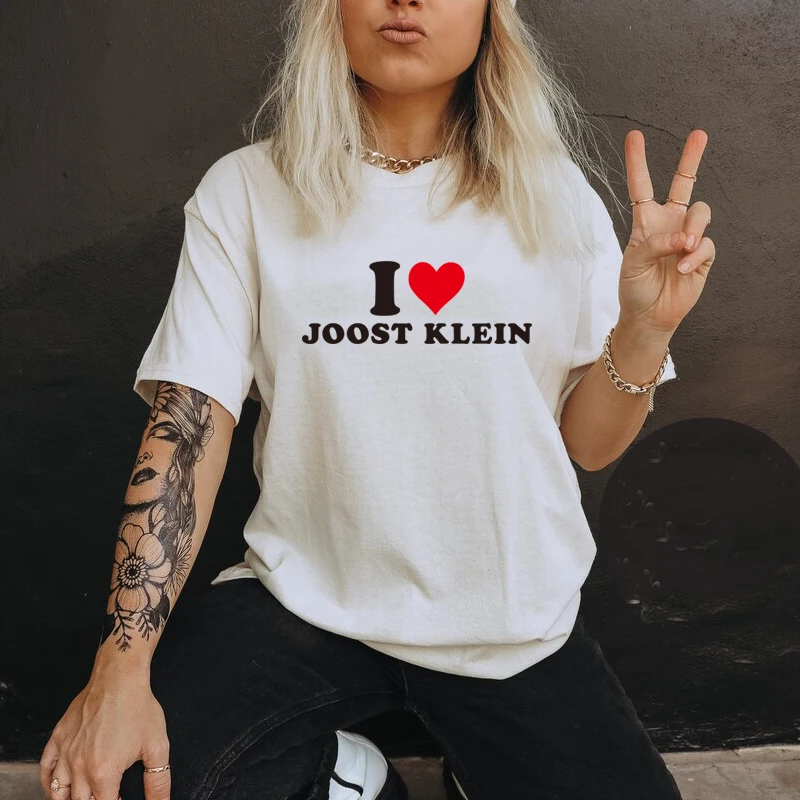 I Love Heart Joost Klein Women T Shirt Cotton Loose Fans Gift Summer Fashion Aesthetic Kawaii Loved Big Music Singer T-shirt Top