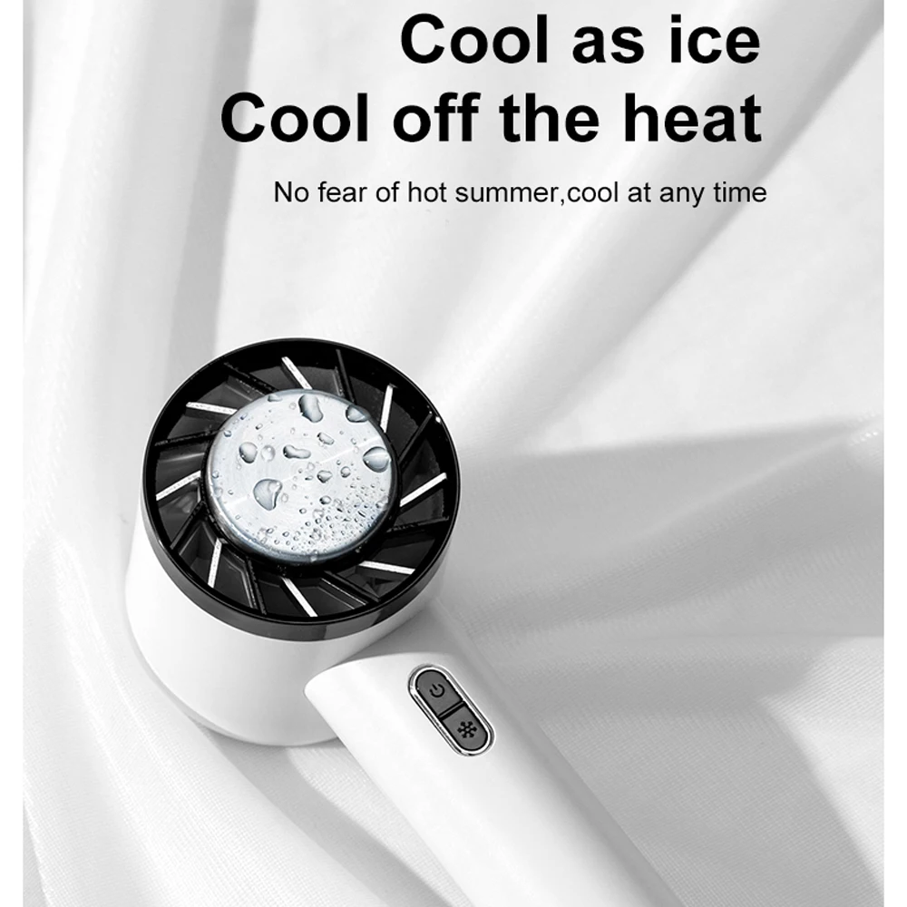 مروحة USB صغيرة جديد 2200mAh الباردة ضغط الكهربائية اليد مروحة قابلة للشحن مبرد الهواء التوربينات الخالية من الشفرة مروحة يدوية مروحة التبريد الصغيرة