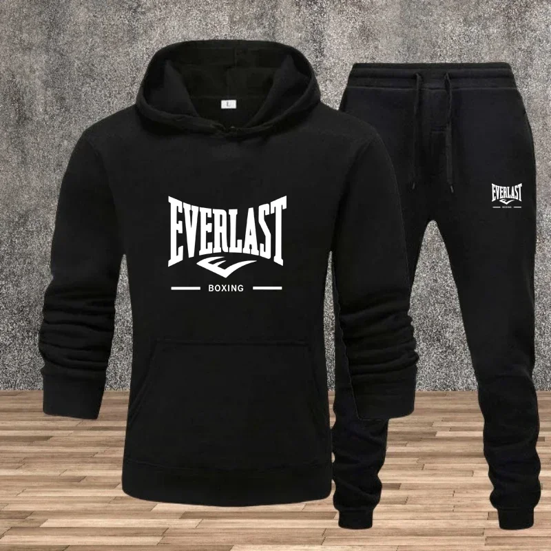 

2026 Spring/Summer Men's Suit: Fashionable Sporty Jogging Sweater, Hooded Sweatshirt, Sweatshirt and Casual Pants Two-piece Set