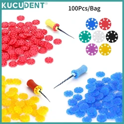 KUCUDENT 100pcs Dental Endo Root Canal File Stopper Disinfection Marking Circle Ring Counting Silicone Endodontics Stopper