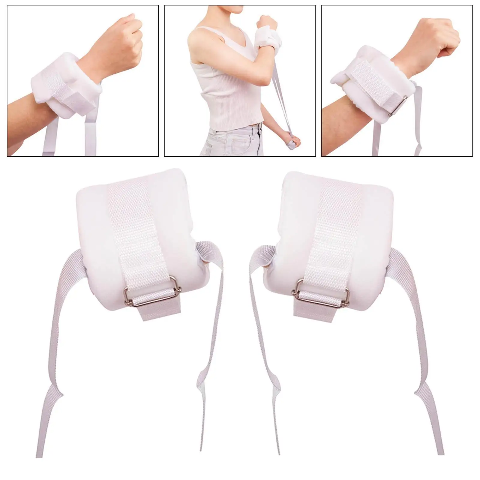 2 Pieces Wrist Ankle Restraint Fixation Belt Dementia Products for Prevent Hand Infection