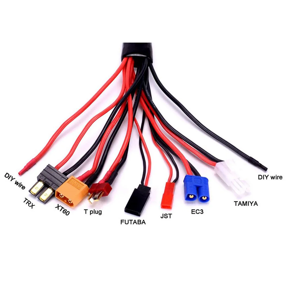 8 In 1 Lipo Battery Charger Multi Charging Plug Convert Silicon Cable For RC Car For Rechargeable Battery-powered Aircraft Model