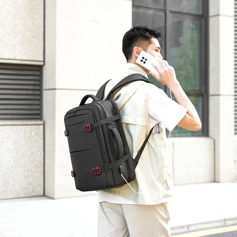 

Business Travel Backpack Expandable Design for Large Capacity Laptop Compartment Water Repellent Lightweight for Trip Bag