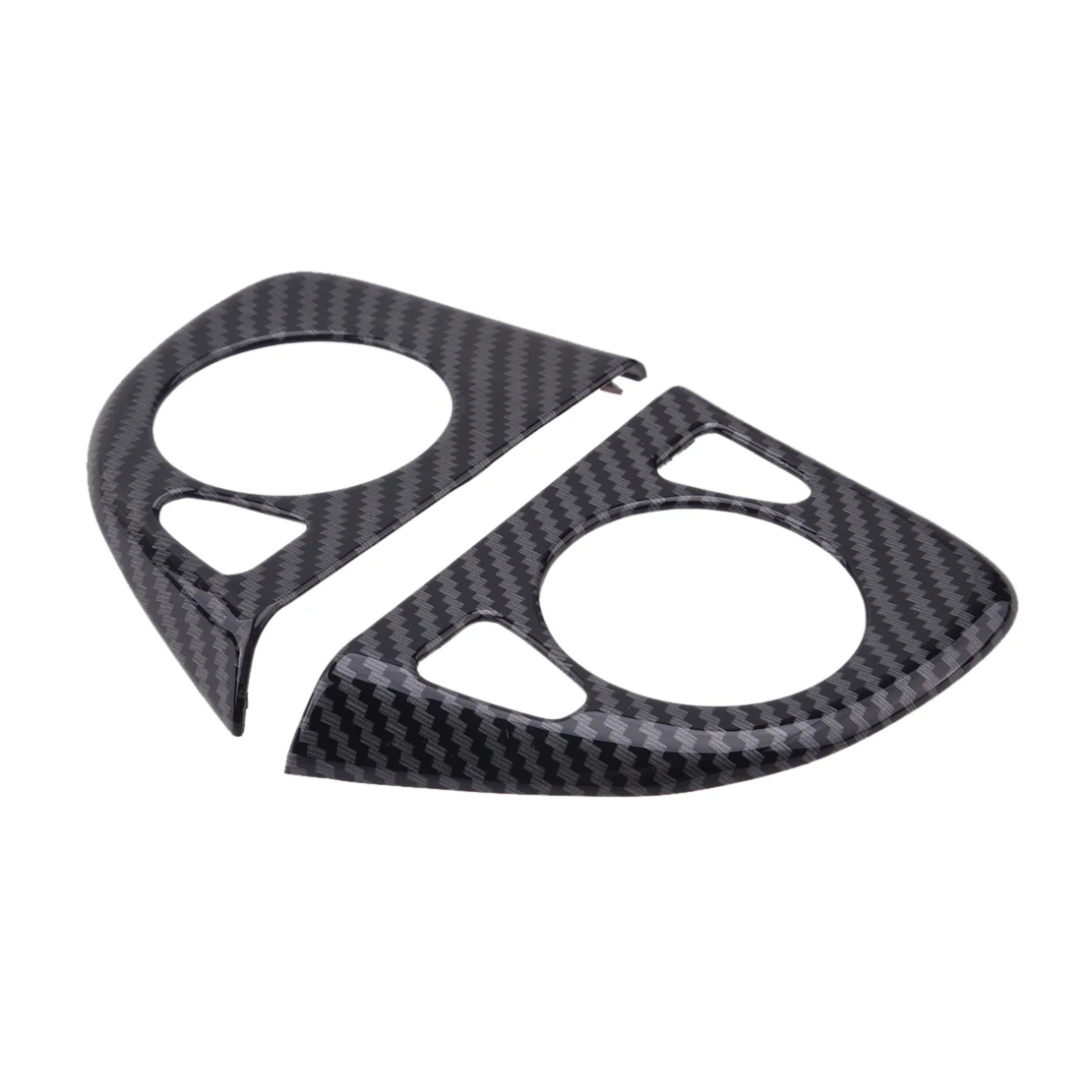 CITALL ABS 2pcs Black Carbon Fiber Style Steering Wheel Button Cover Trim Fit For Honda CRV CR-V 2012 2013 2014 2015 2016