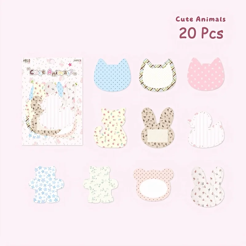 20 stuks Candy Sweetheart Series stickerpakket - schattige stickers op wit kraftpapier. Geschikt voor dagboeken, notitieboeken, fotoalbums