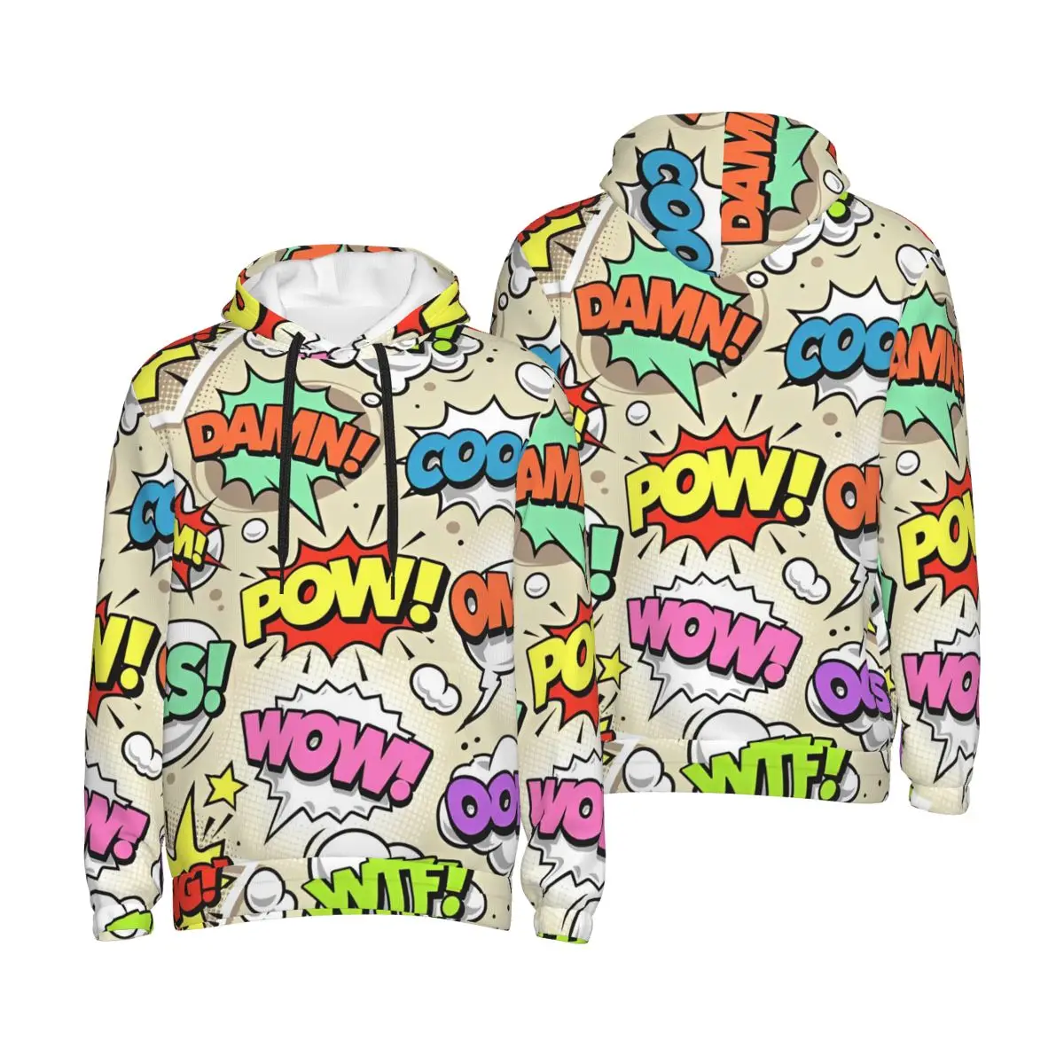 

Comic Elements Seamless Pattern Hoodie Men Women Sweatshirt Graphic Kanga Pocket Hoodies Y2k Hoodie Pullover Long Sleeve Shirts