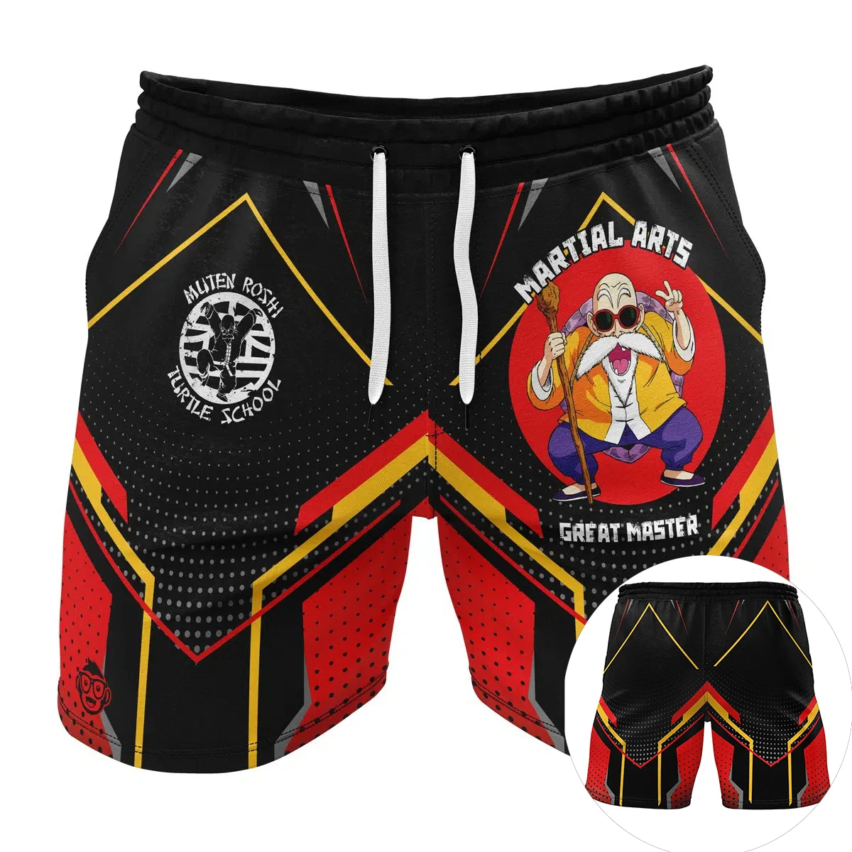 2026 Sommer Dragon Ball Master Roshi 3D-Druck Shorts Herren Übergroße Polyester Lässige Retro Streetwear Unisex Kinder Atmungsaktiv